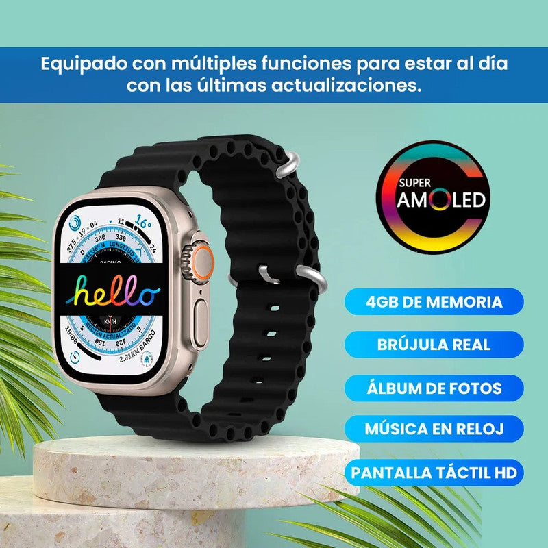 Smartwatch Hello Watch 3 Plus Ultra 4GB Negro