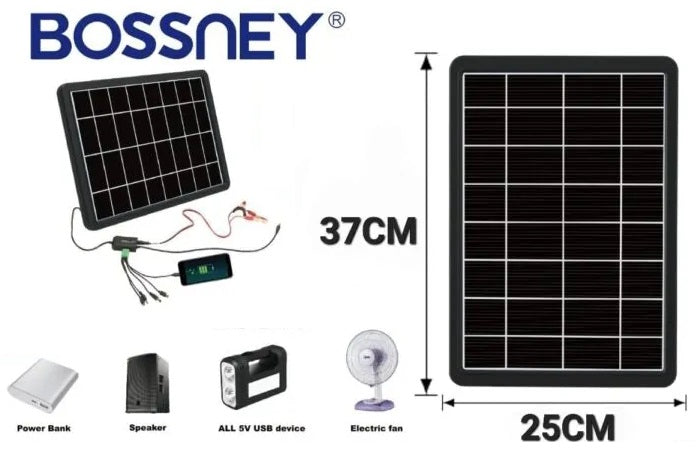 PANEL SOLAR MULTIFUNCIÓN BOSSNEY 18W ☀️