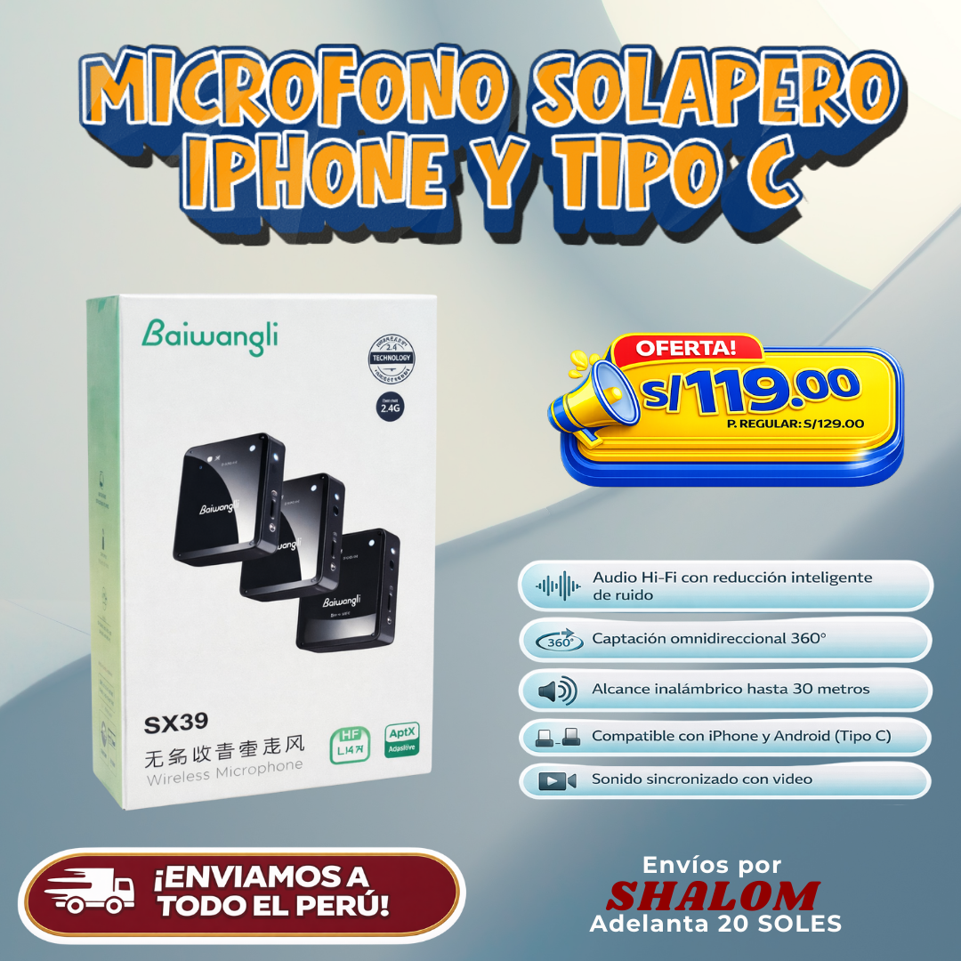 MICRÓFONO SOLAPERO INALÁMBRICO