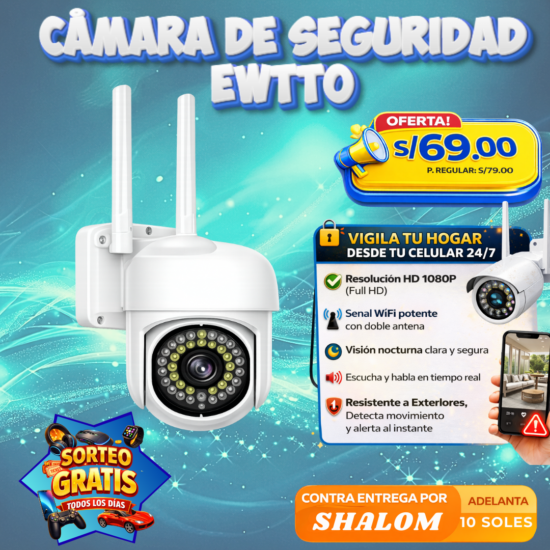 CÁMARA DE SEGURIDAD EWTT0 – VIGILA TU HOGAR 24/7 DESDE TU CELULAR