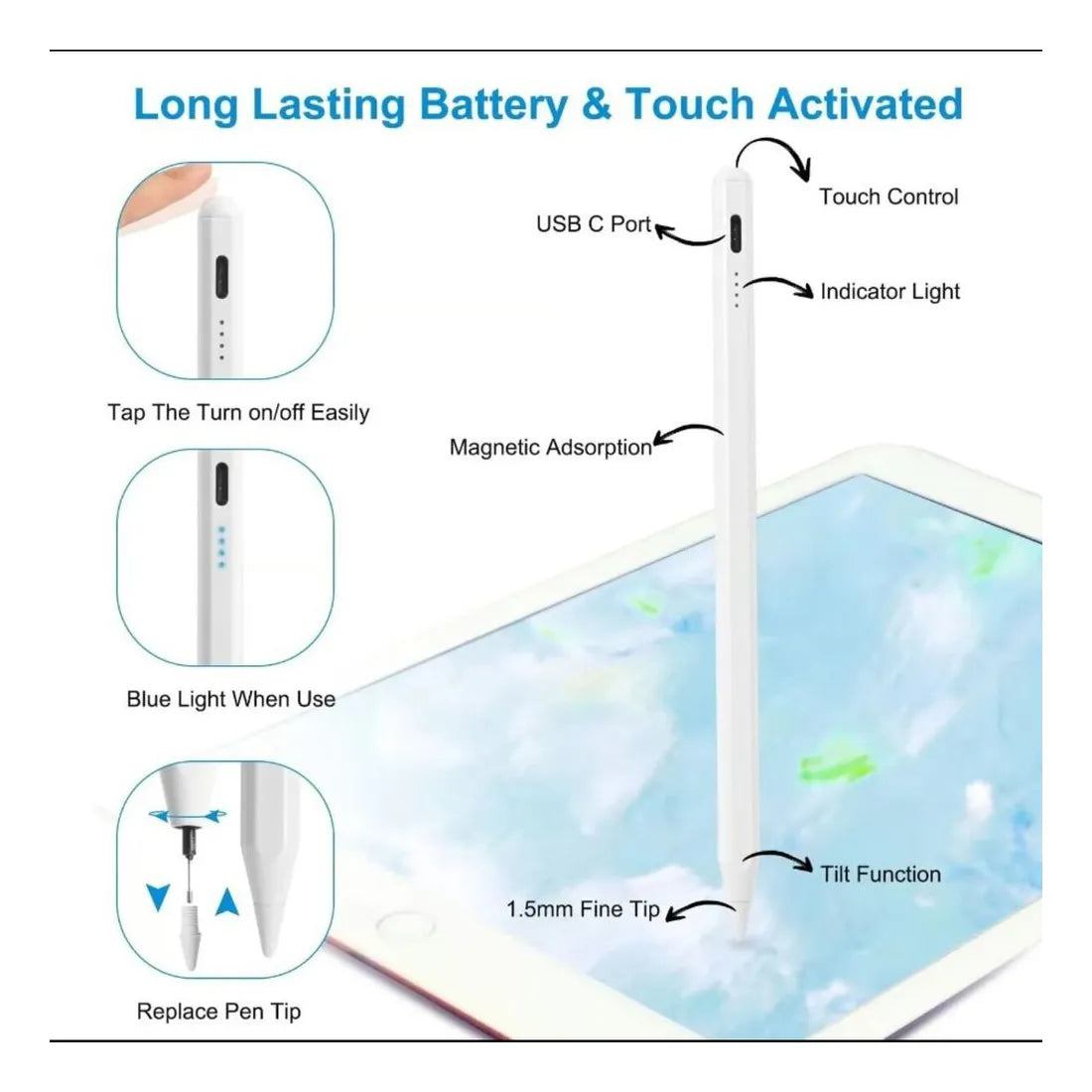 Universal Stylus Pen ✍️ – Precisión Real para Escribir