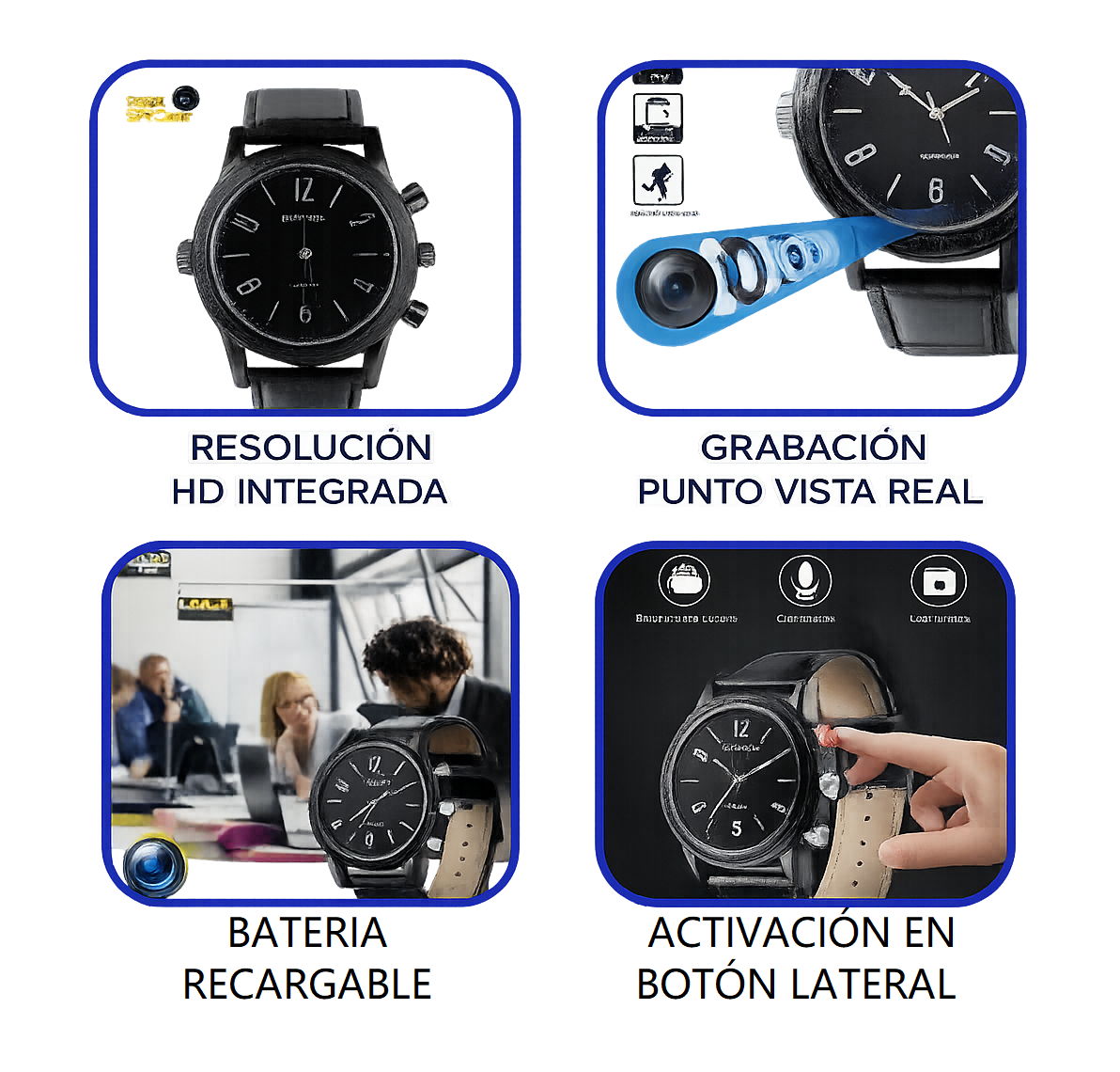 RELOJ CON CÁMARA ESPÍA HD ⌚