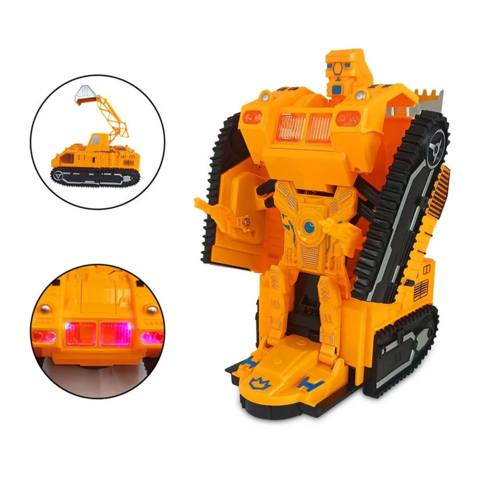 Robot Constructor Transformable con Luces y Sonido