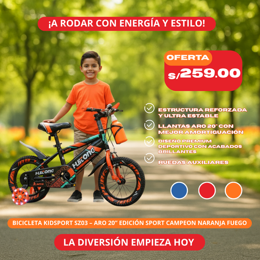 Bicicleta KidSport SZ03 – Aro 20” Edición Sport Campeon