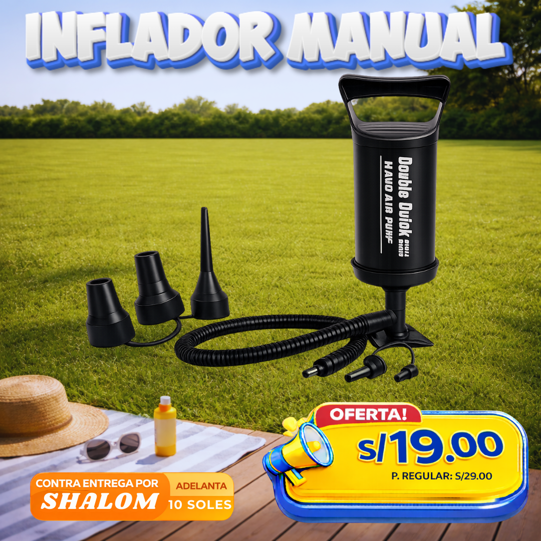 Inflador Manual Doble Acción