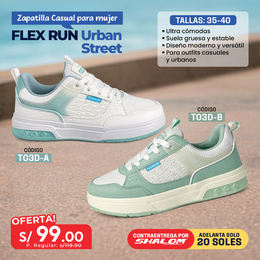Zapatilla Casual para Mujer Flex Run Urban Street – TO3D
