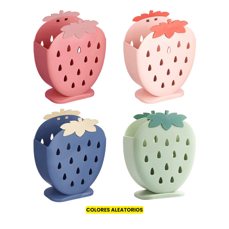 Porta Cubiertos con Escurridor de Fresa – Aleatorio  Organiza tu cocina c