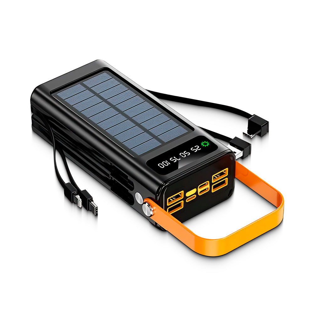 Cargador Portátil Solar 30000mAh  OCTOPUS 1  / 4EN1 30W SUPER CARGA RÁPIDA