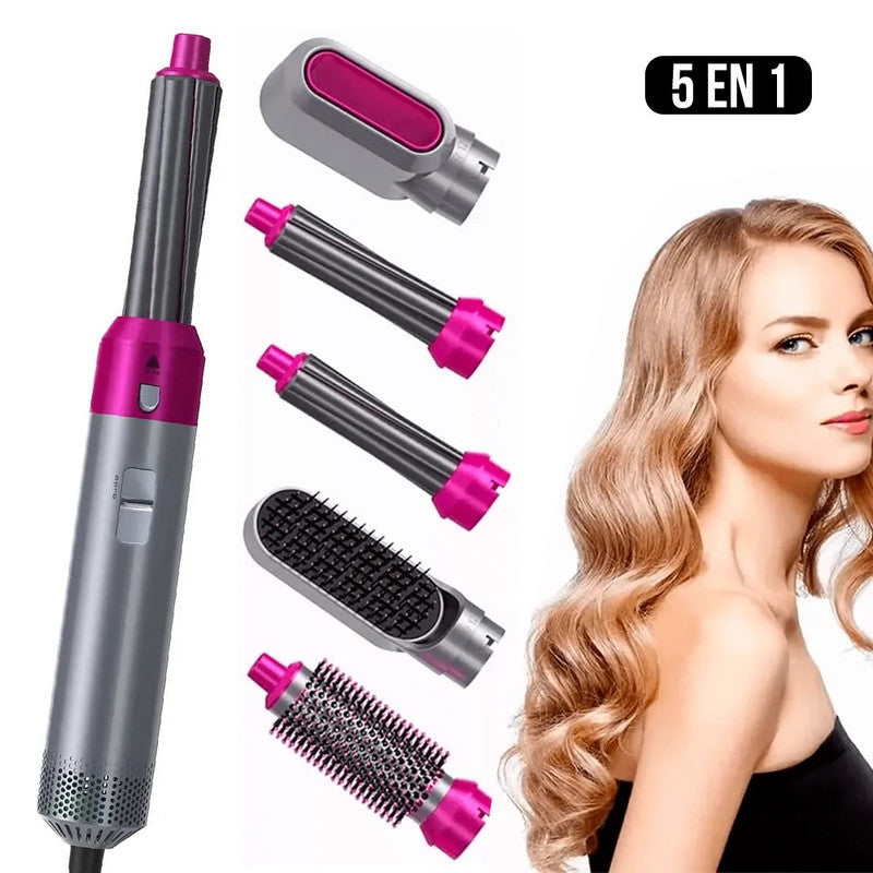 Peine Cepillo Secador 5 en 1 Alisador Rizador Multifuncional