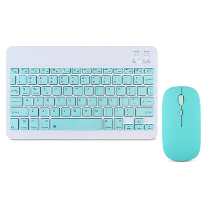 Kit Teclado + Mouse Inalámbrico Bluetooth Verde