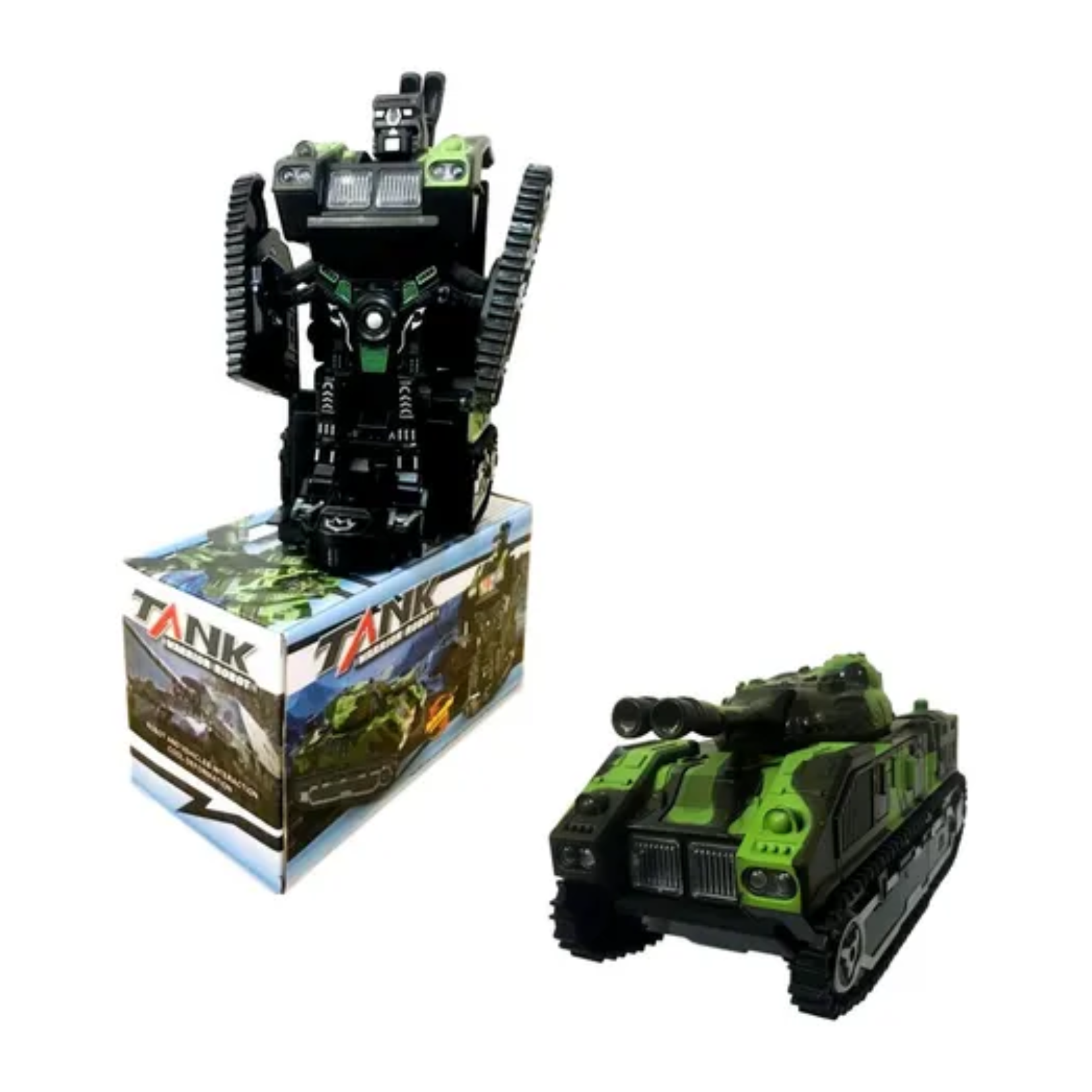 Tanque Robot Guerrero Transformable con Luces y Sonido