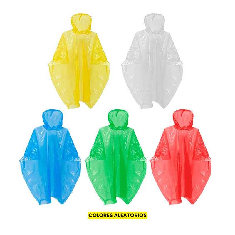 Poncho Impermeable Protector contra la Lluvia - Aleatorio (2 unidades)