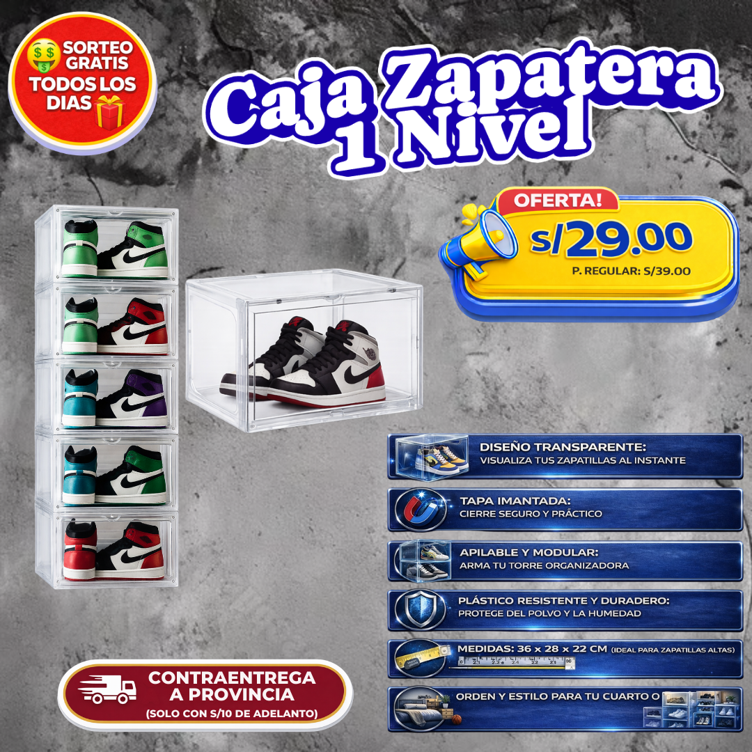 Caja Zapatera Transparente Apilable – Orden y estilo para tus zapatillas