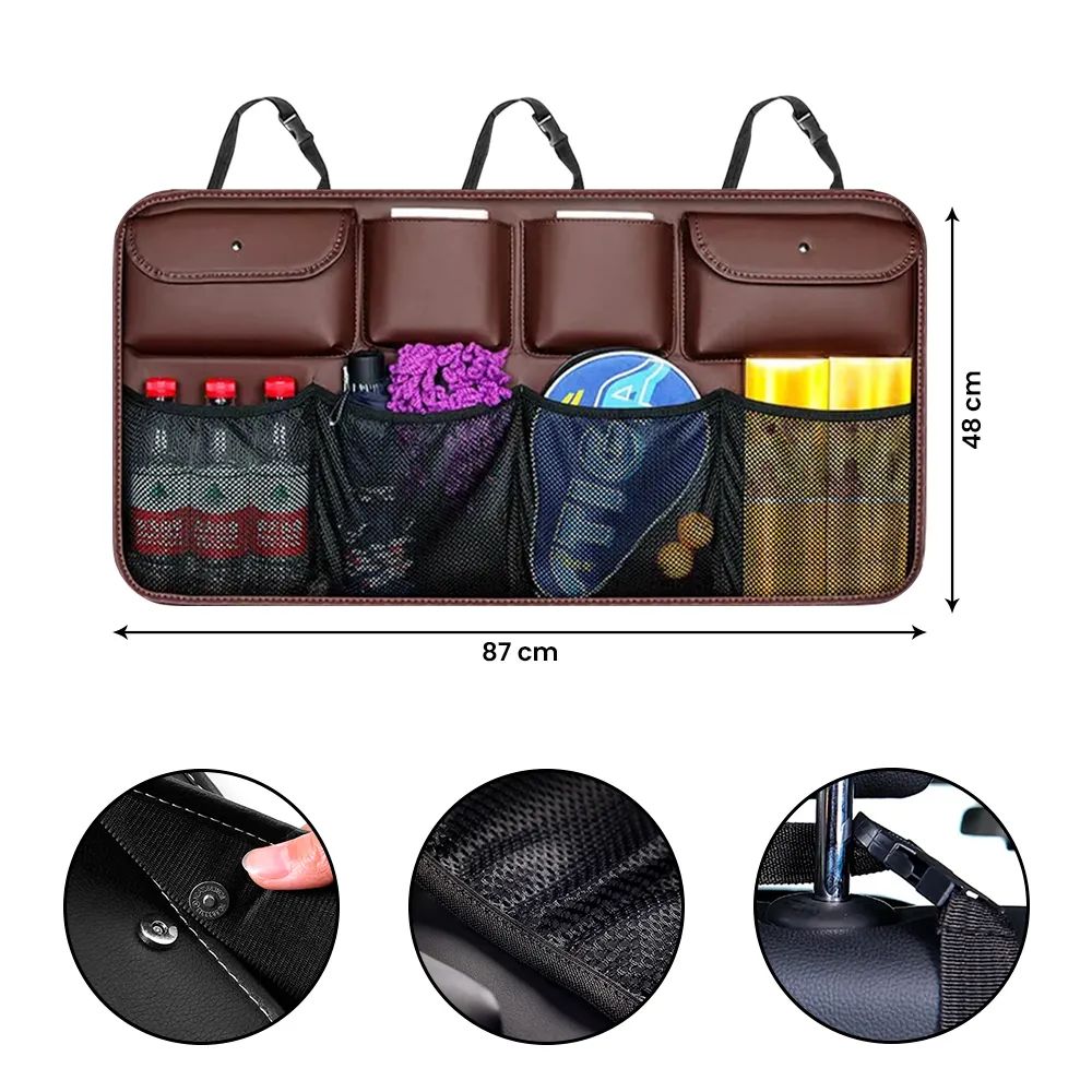 Organizador de Maletera Impermeable Universal Marron Oscuro