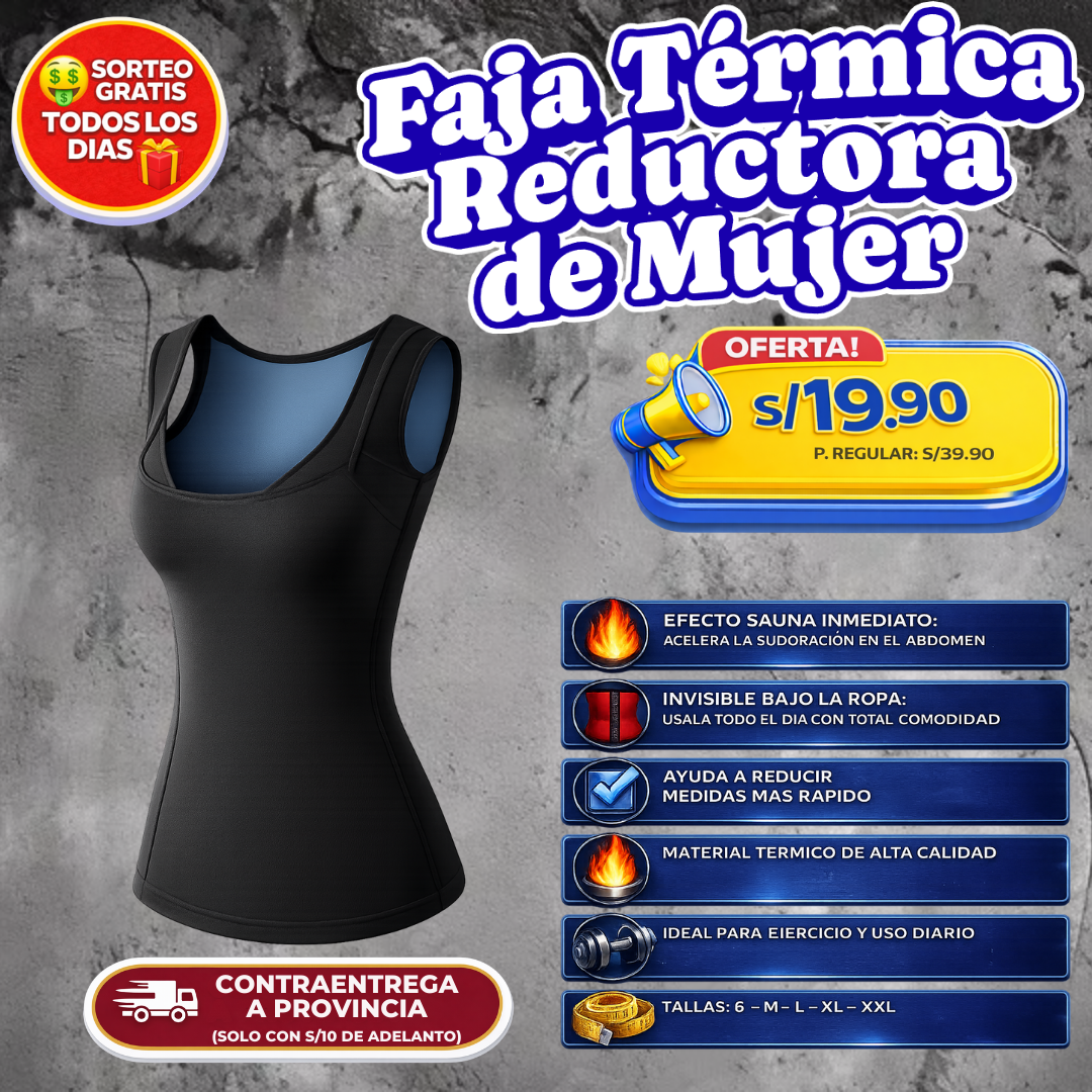 Faja Térmica Reductora para Mujer – Moldea tu figura mientras haces tu rutina