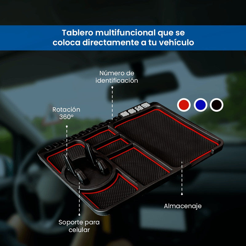 Soporte Celular Antideslizante Multifuncional para Auto – Bordes de Colores Aleatorios