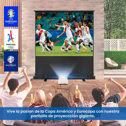 Pantalla Ecran de proyección Premium portátil de piso ascendente 72" HD