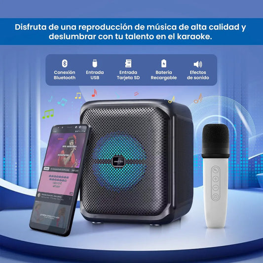 Parlante Karaoke bluetooth Greatnice 4 pulgadas con micrófono