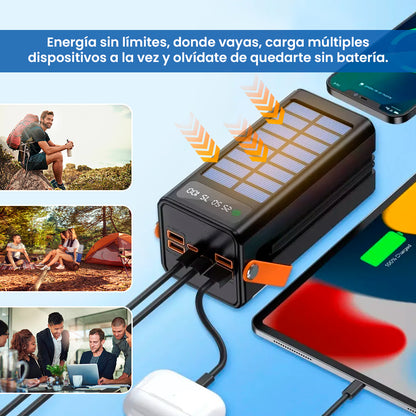 Cargador Portátil Solar 30000mAh  OCTOPUS 1  / 4EN1 30W SUPER CARGA RÁPIDA