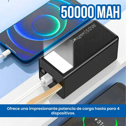 Cargador Portátil 50,000 mAh – Súper Potencia de 50W