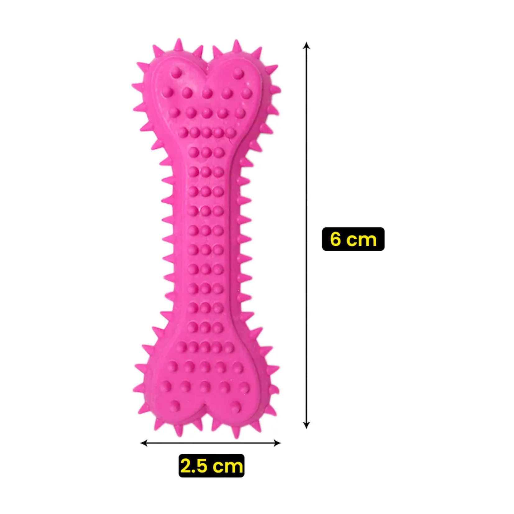 Juguete de Goma para Perro – Hueso Rosado