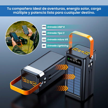 Cargador Portátil Solar 60000mAh OCTOPUS 2 / 4EN1 45W SUPER CARGA RÁPIDA