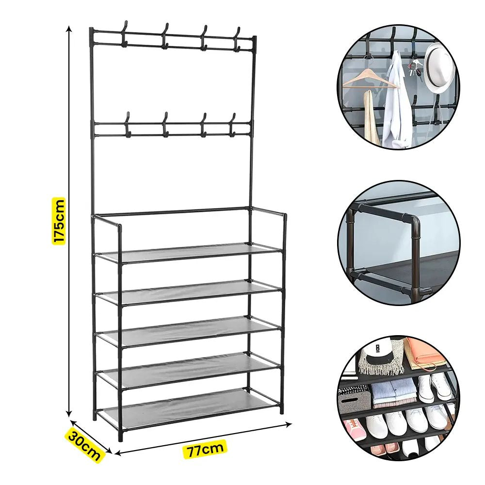 Perchero Organizador Multifuncional con Zapatera 5 Niveles Aleatorio