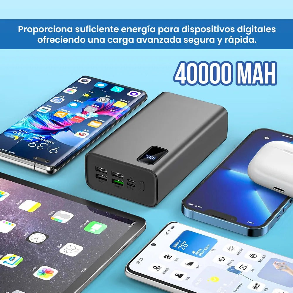 Cargador Portátil 40,000 mAh – Potencia en tus manos