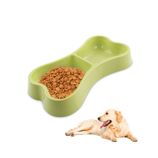 Plato Doble de Comida para Mascotas Color Aleatorio
