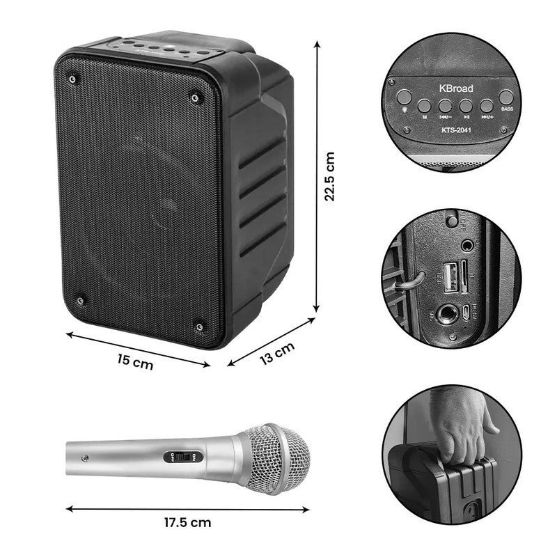 Parlante Inalámbrico Bluetooth Kbroad Ultra Con Micrófono