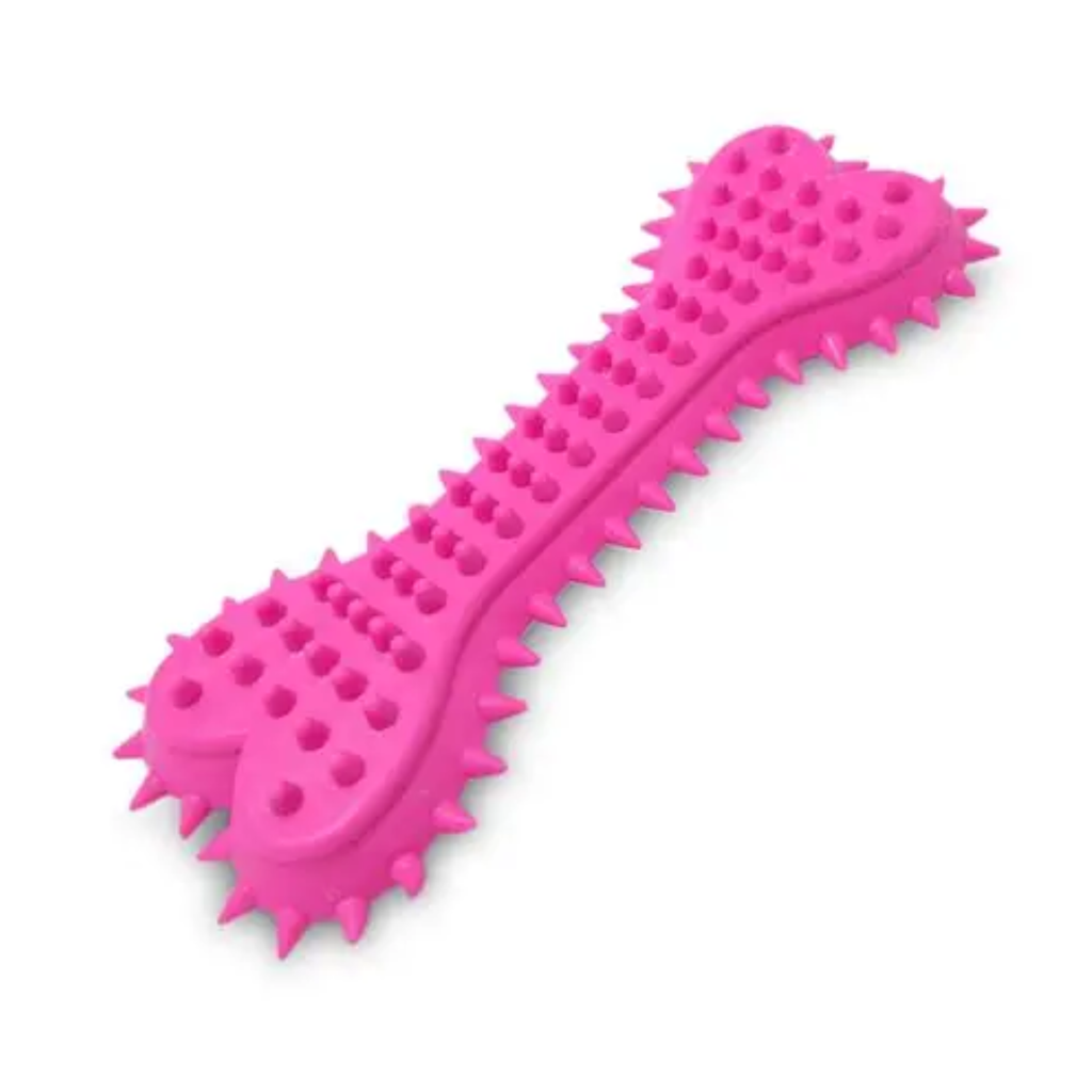Juguete de Goma para Perro – Hueso Rosado