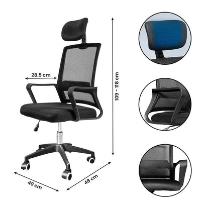 Silla de Oficina Giratoria con Reposa Cuello