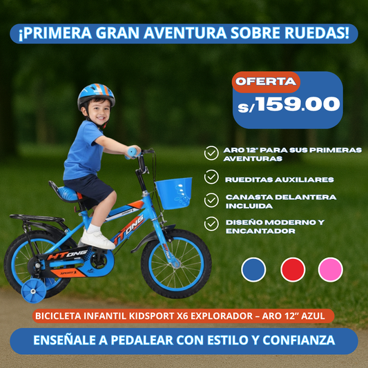 Bicicleta KidSport X6 Explorador Aro 12