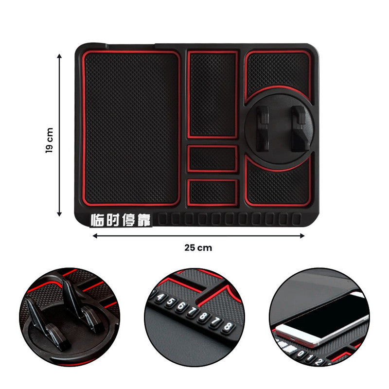 Soporte Celular Antideslizante Multifuncional para Auto – Bordes de Colores Aleatorios