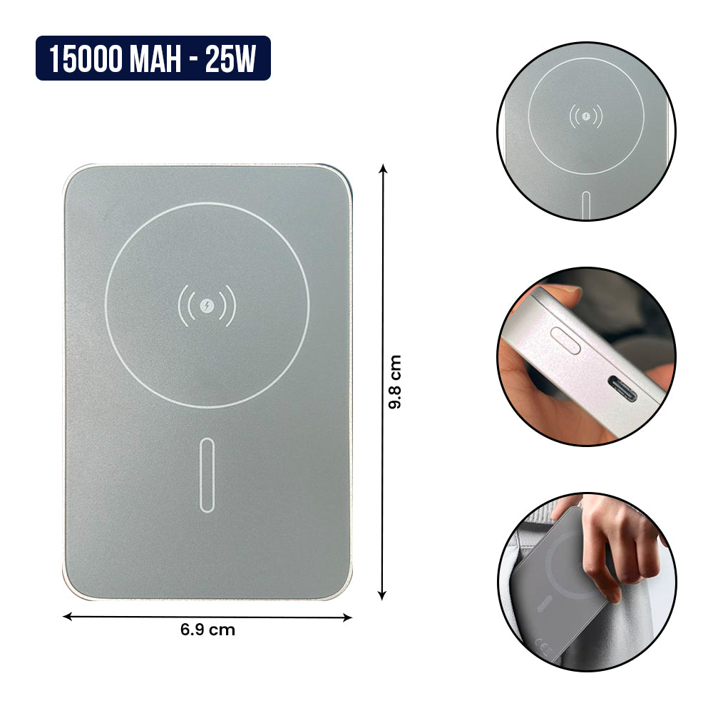 Cargador Portátil MAGSAFE 15000mAh / 25W CARGA INALÁMBRICA