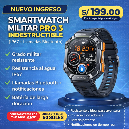 Smartwatch Militar PRO 3 Indestructible
