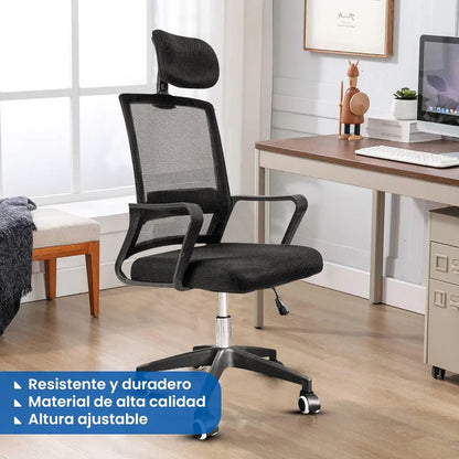 Silla de Oficina Giratoria con Reposa Cuello