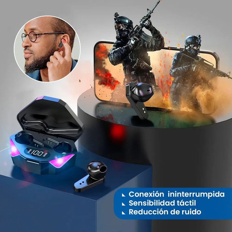 Audífonos Gamer X15 Bluetooth RGB Control Táctil