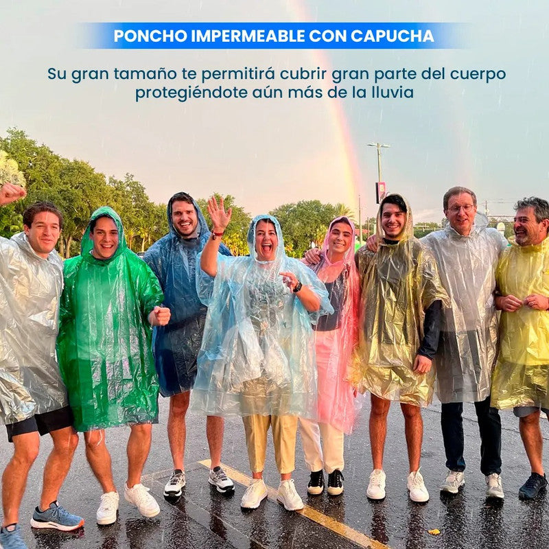 Poncho Impermeable Protector contra la Lluvia - Aleatorio (2 unidades)