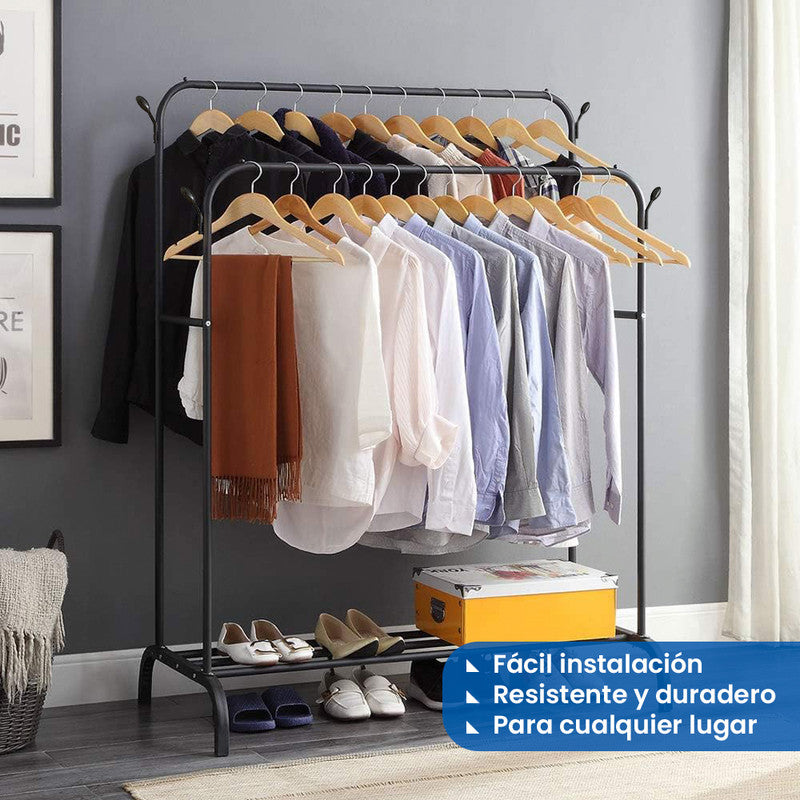 PERCHERO DOBLE VARILLA