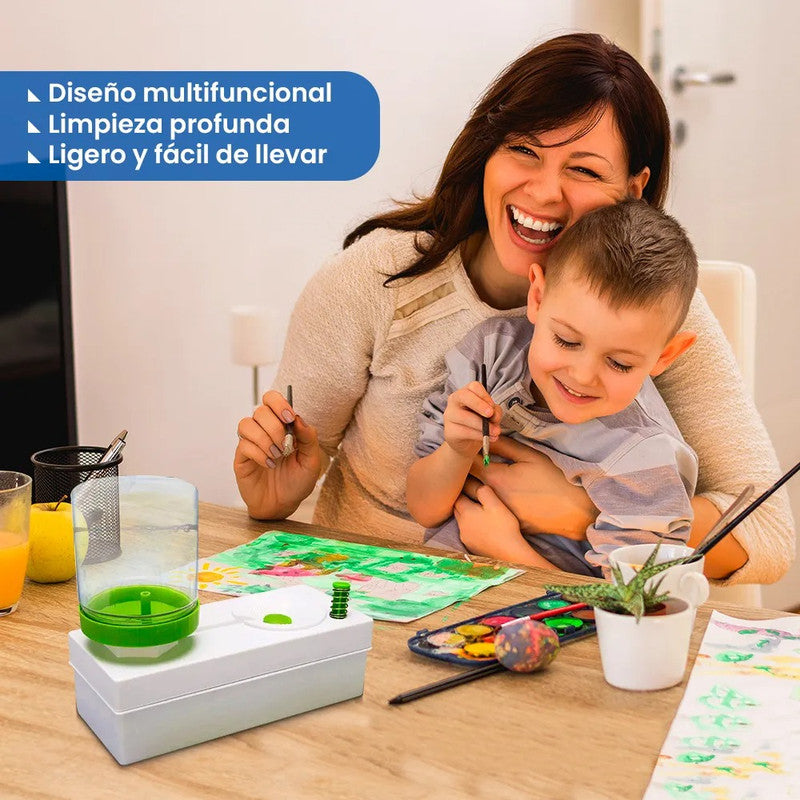 Limpiador de Pinceles Multifuncional Automático con Drenaje