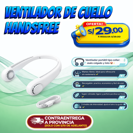 Ventilador de Cuello Handsfree – Refresca sin usar las manos