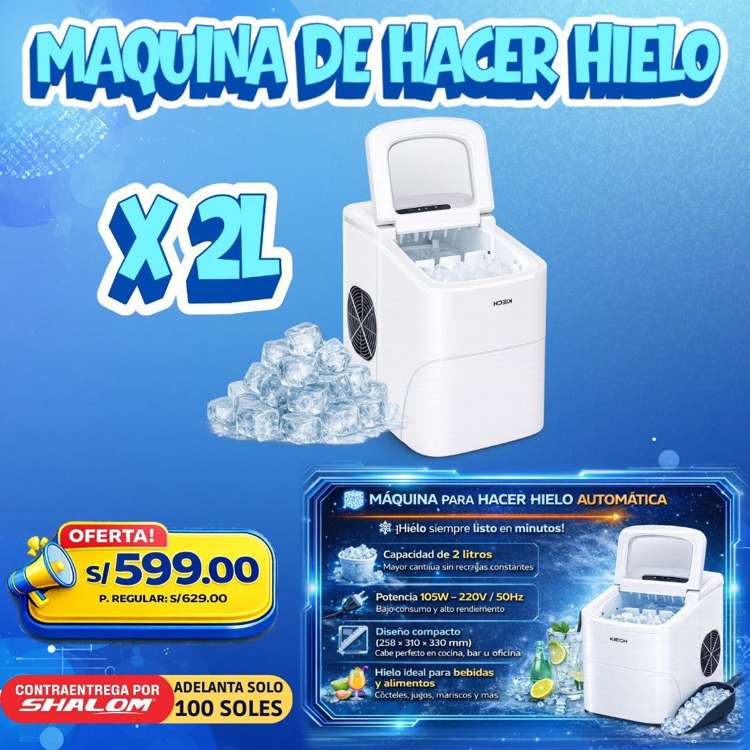 Máquina de Hacer Hielo Automática XXL – Hielo Siempre Listo