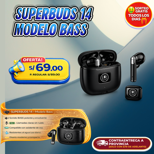 SUPERBUDS 14 MODELO BASS 🎧🔥