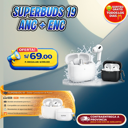 SUPERBUDS 19 ANC + ENC 🎧🔥