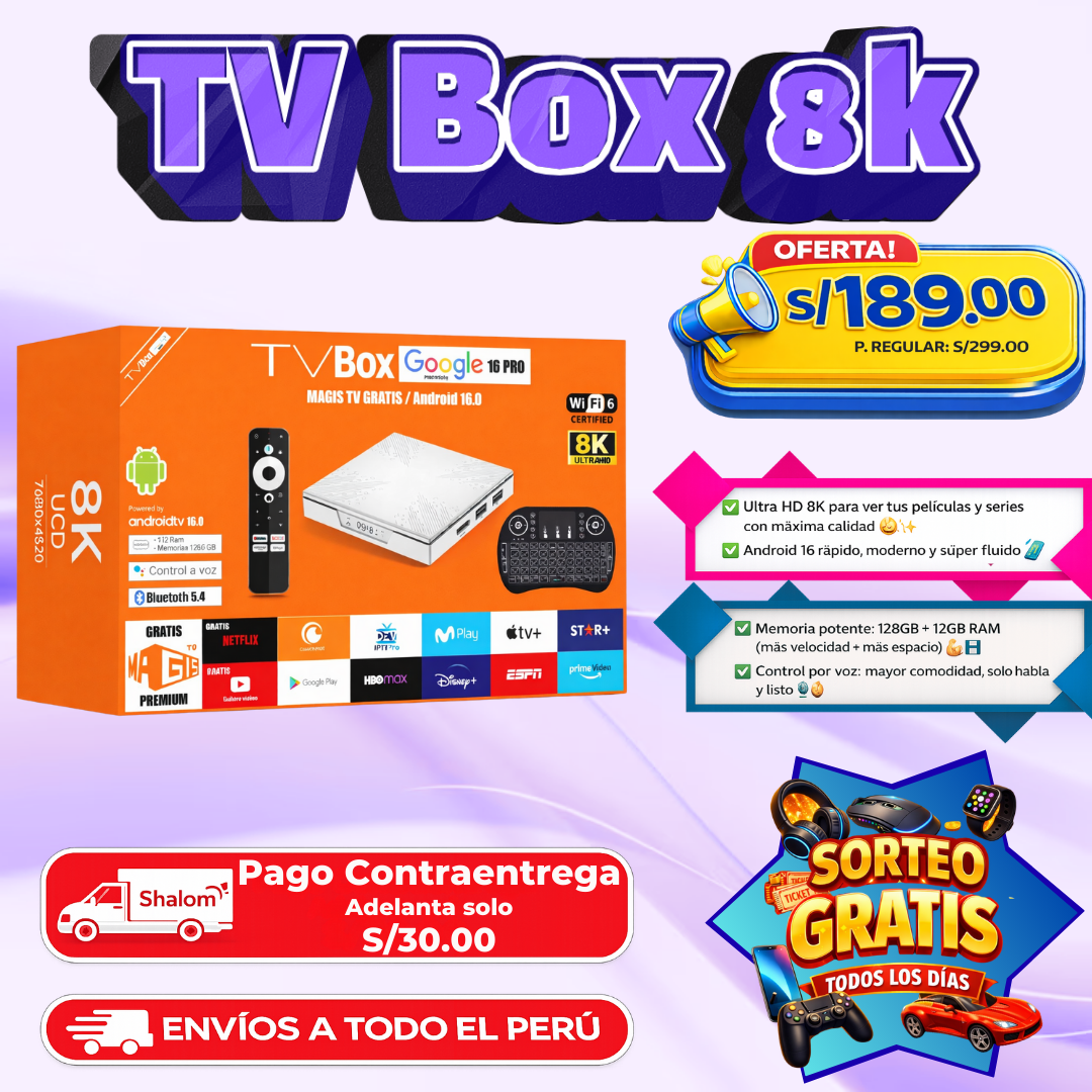 TV BOX 8K – Convierte tu TV en un Smart TV de Última Generación