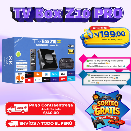 TV BOX Z10 PRO – Rendimiento PRO en Ultra HD 8K