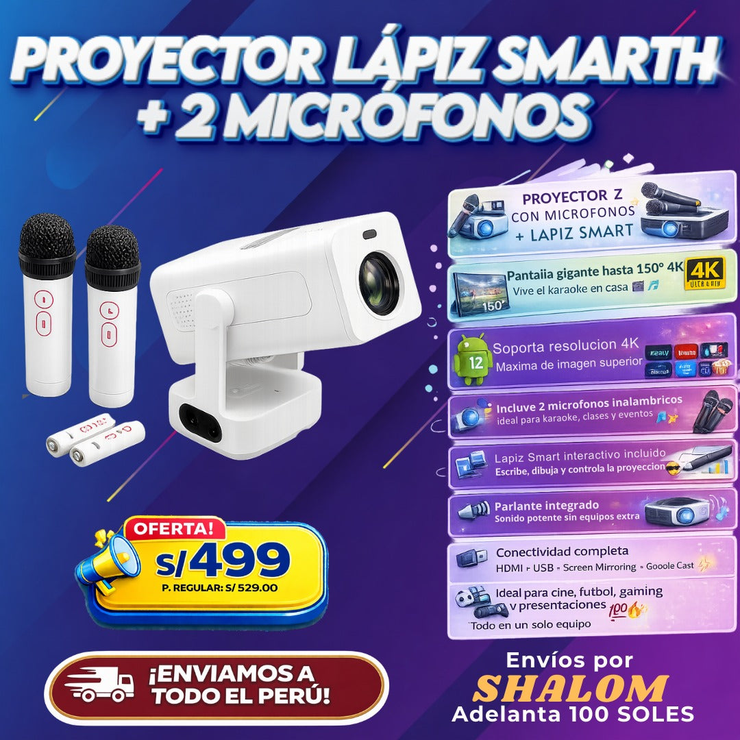 Convierte tu casa en CINE + KARAOKE + PIZARRA DIGITAL