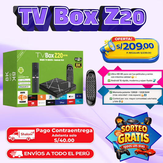 TV BOX Z20 ULTRA – Máxima Potencia en Ultra HD 8K
