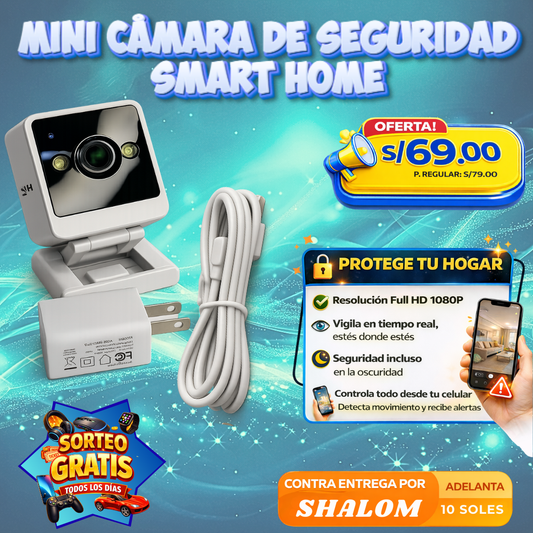 Mini Cámara de Seguridad Smart Home Full HD